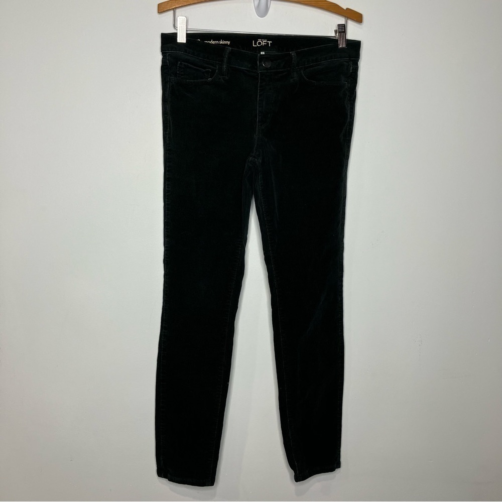 Loft modern skinny‎ corduroy pants black size 29/8